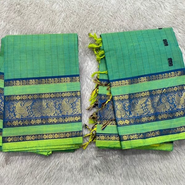 chettinad  checked set ( top 3 mtr duppata 2.5 mtr)