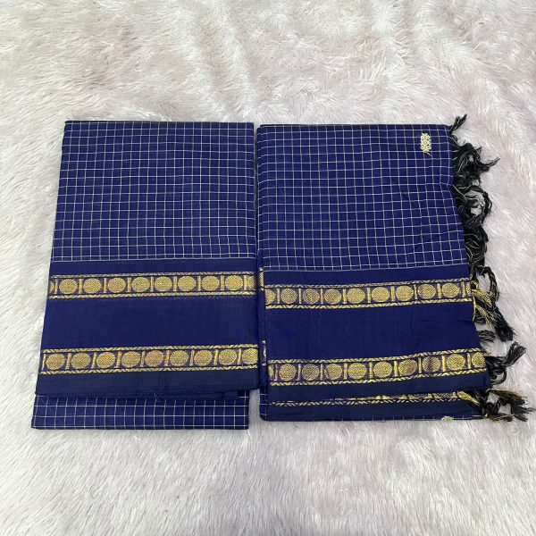 CHETTINAD CHECKED SET (TOP AND DUPPATA )