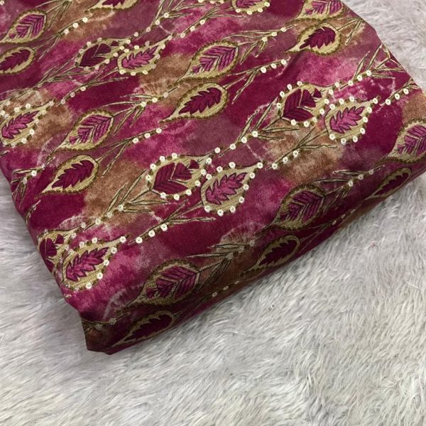Chanderi Foil Print (44")