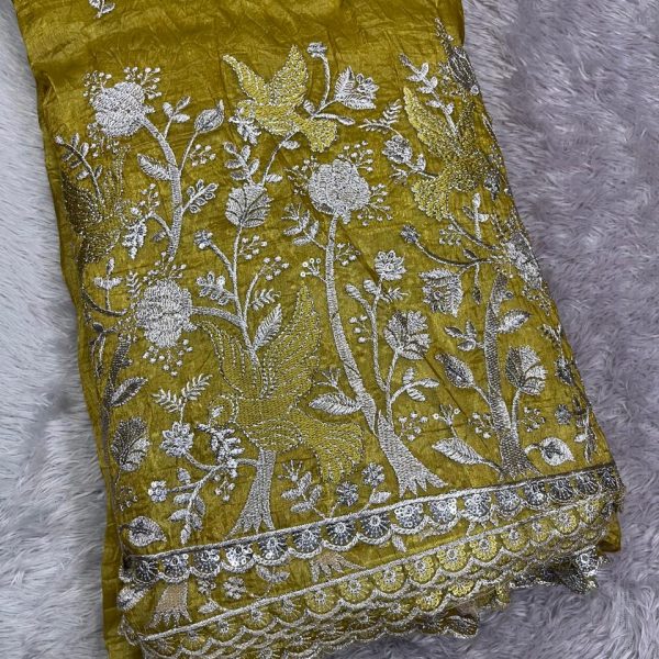 GOLD CRUSH VISCOSE ZARI DAMAN STYLE G1.01(44width)