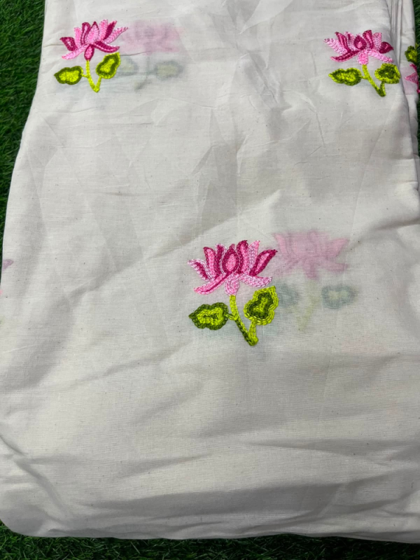 Kora Cotton Lotus Embroidery 44 width