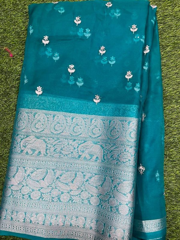 SOFT ORGANZA PATTA BUTTI(44''WIDTH)
