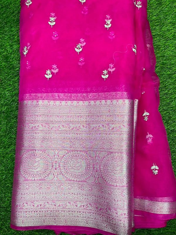 SOFT ORGANZA PATTA BUTTI(44''WIDTH)