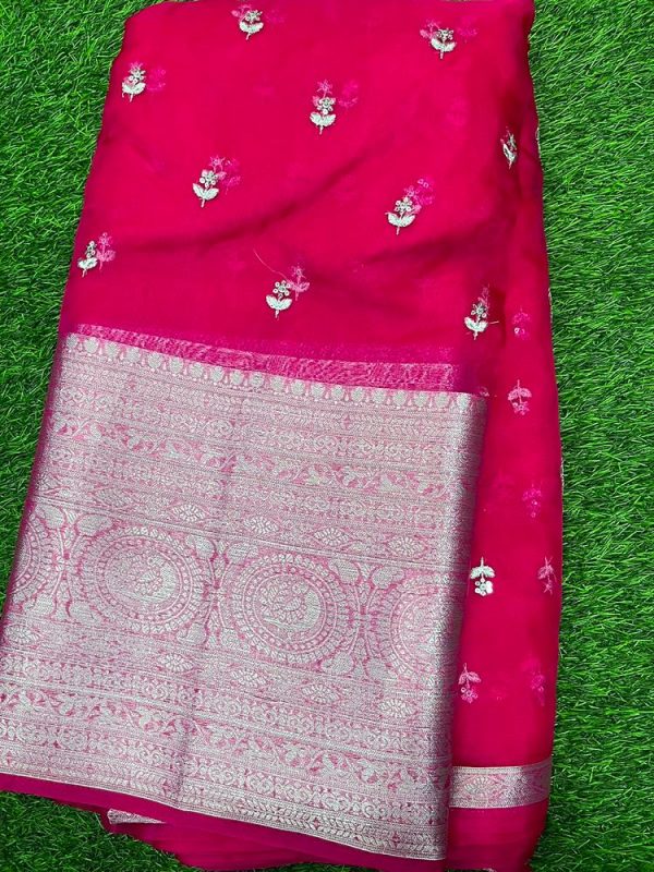 SOFT ORGANZA PATTA BUTTI(44''WIDTH)