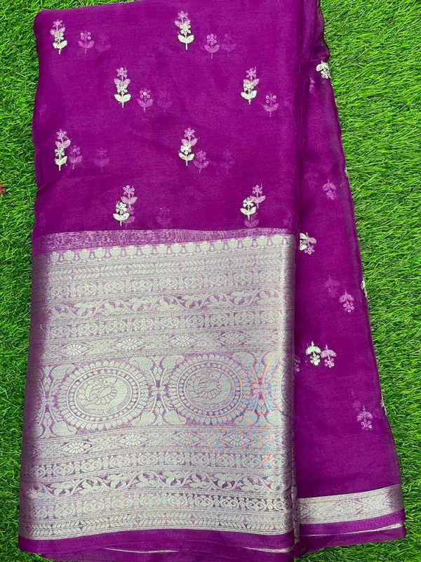 SOFT ORGANZA PATTA BUTTI(44''WIDTH)