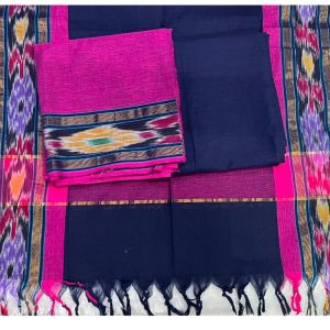 Pocham Border Cotton 3 Piece Set (Top2.5 Mtr,Bottom 2 Mtr ,Duppata 2.3 Mtr )