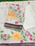 Linen 3 Piece Set Hand Work ( top 2.5mtr, bottom 2mtr, duppatta 2.3mtr )