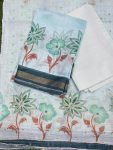Linen 3 Piece Set Hand Work ( top 2.5mtr, bottom 2mtr, duppatta 2.3mtr )