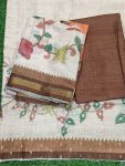 Linen 3 Piece Set Hand Work ( top 2.5mtr, bottom 2mtr, duppatta 2.3mtr )
