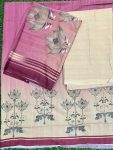 Linen 3 Piece Set Hand Work ( top 2.5mtr, bottom 2mtr, duppatta 2.3mtr )