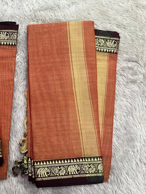 Narayanpet Elephant Small Border Set ( top 4.5 mtr, duppatta 2.5 mtr)