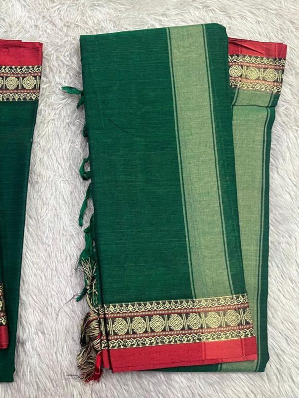 Narayanpet Elephant Small Border Set ( top 4.5 mtr, duppatta 2.5 mtr)