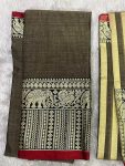 Narayanpet Elephant Border Set ( top 4.5 mtr, duppatta 2.5 mtr)
