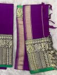 Narayanpet Elephant Border Set ( top 4.5 mtr, duppatta 2.5 mtr)