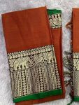Narayanpet Elephant Border Set ( top 4.5 mtr, duppatta 2.5 mtr)