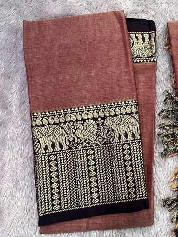 Narayanpet Elephant Border Set ( top 4.5 mtr, duppatta 2.5 mtr)
