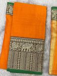 Narayanpet Elephant Border Set ( top 4.5 mtr, duppatta 2.5 mtr)