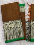 Narayanpet Elephant Border Set ( top 4.5 mtr, duppatta 2.5 mtr)