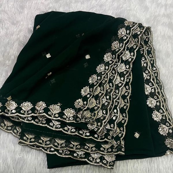 GEORGETTE 4 SIDE BORDER DUPPATA(2.5 MTR)