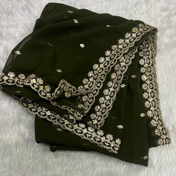 GEORGETTE 4 SIDE BORDER DUPPATA(2.5 MTR)