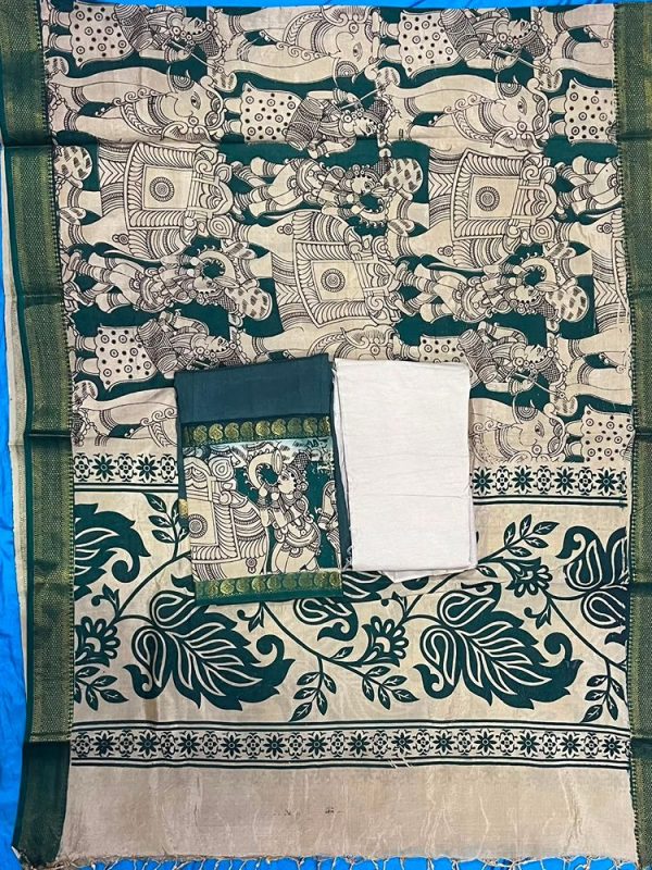 NIZAM GAP BORDER 3 PIECE SET (TOP 2.5 MTR DUPPATA 2.4 MTR BOTTOM 2 MTR )