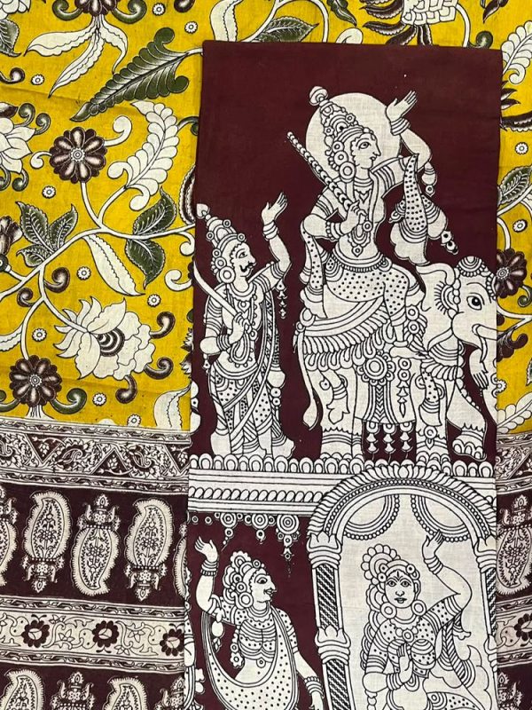KALAMKARI 2 PIECE SET (TOP 2.5 MTR DUPPATTA 2.5 MTR)