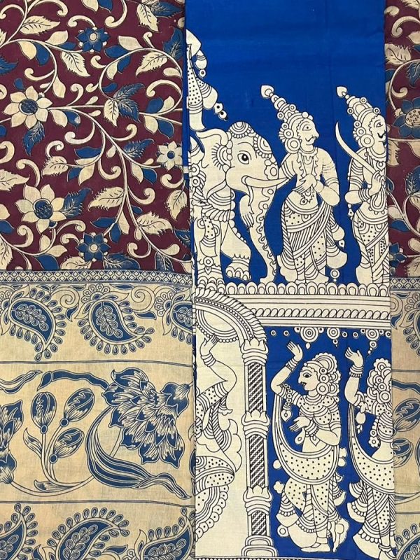 KALAMKARI 2 PIECE SET (TOP 2.5 MTR DUPPATTA 2.5 MTR)