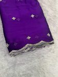 RANGOLI/GLASSY GEORGETTE WITH 2 SIDE BORDER(44''WIDTH)