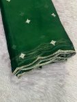 RANGOLI/GLASSY GEORGETTE WITH 2 SIDE BORDER(44''WIDTH)