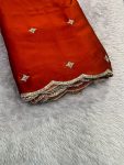 RANGOLI/GLASSY GEORGETTE WITH 2 SIDE BORDER(44''WIDTH)