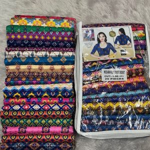 pochampalli ikkat crochet (1 mtr pack pack of 20 pcs ,20 different prints )