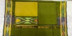 pure handloom pocham border 3 piece set (top 2.5 mtr duppatta 2.4 mtr bottom 2 mtr )