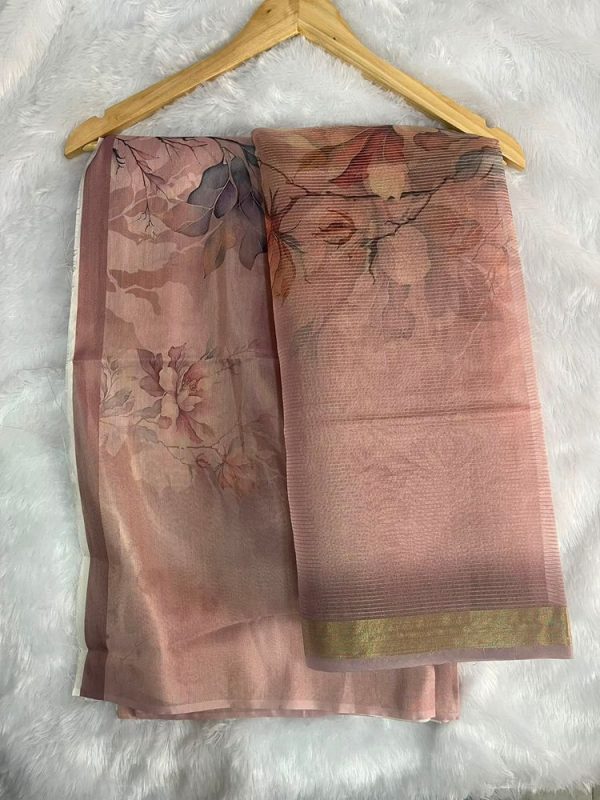 ORGANZA SILK 2 PIECE SET(TOP 2.5 DUPPATTA 2.5 MTR)