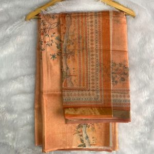 ORGANZA SILK 2 PIECE SET(TOP 2.5 DUPPATTA 2.5 MTR)