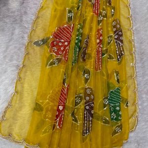 Heavy Bead Soft Organza Dupatta ( 2.5 mtr )