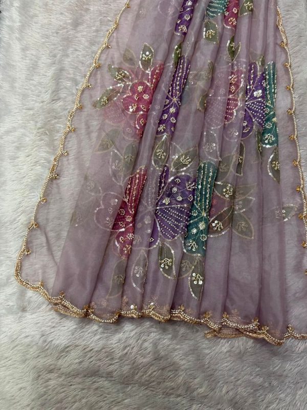 Heavy Bead Soft Organza Dupatta ( 2.5 mtr )