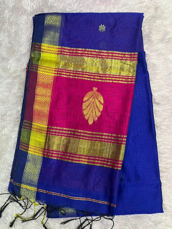 MAHESHWARI SILK SAREE WITH BLOUSE (DESIGN1)