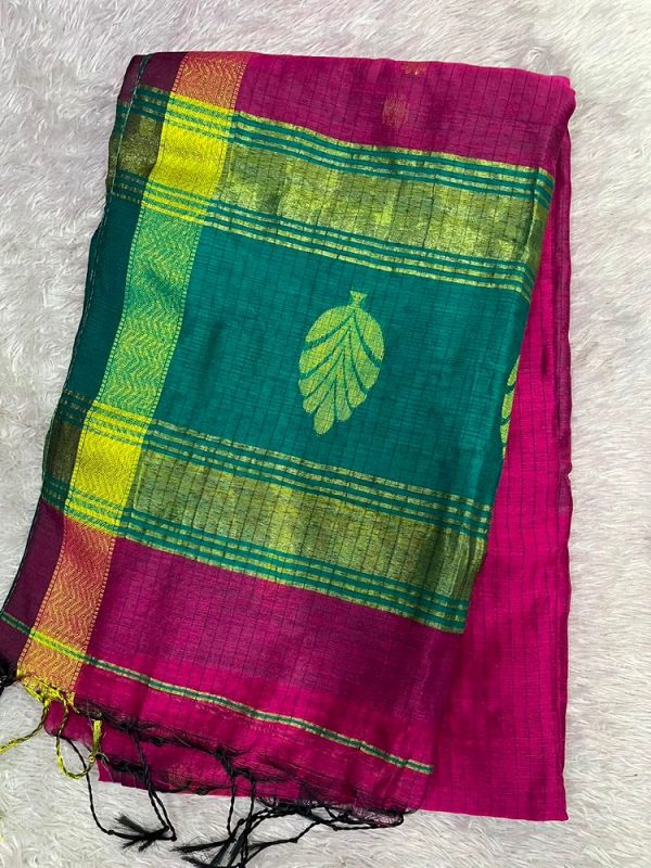 MAHESHWARI SILK SAREE WITH BLOUSE (DESIGN1)
