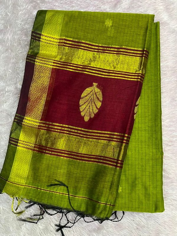 MAHESHWARI SILK SAREE WITH BLOUSE (DESIGN1)