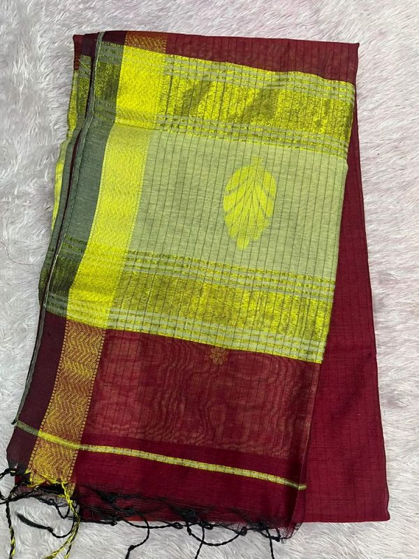 MAHESHWARI SILK SAREE WITH BLOUSE (DESIGN1)