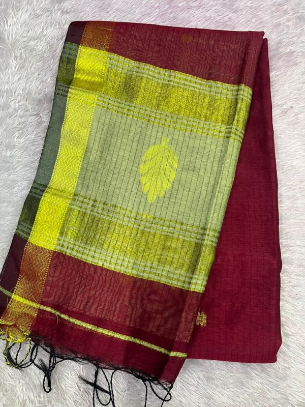 MAHESHWARI SILK SAREE WITH BLOUSE (DESIGN1)