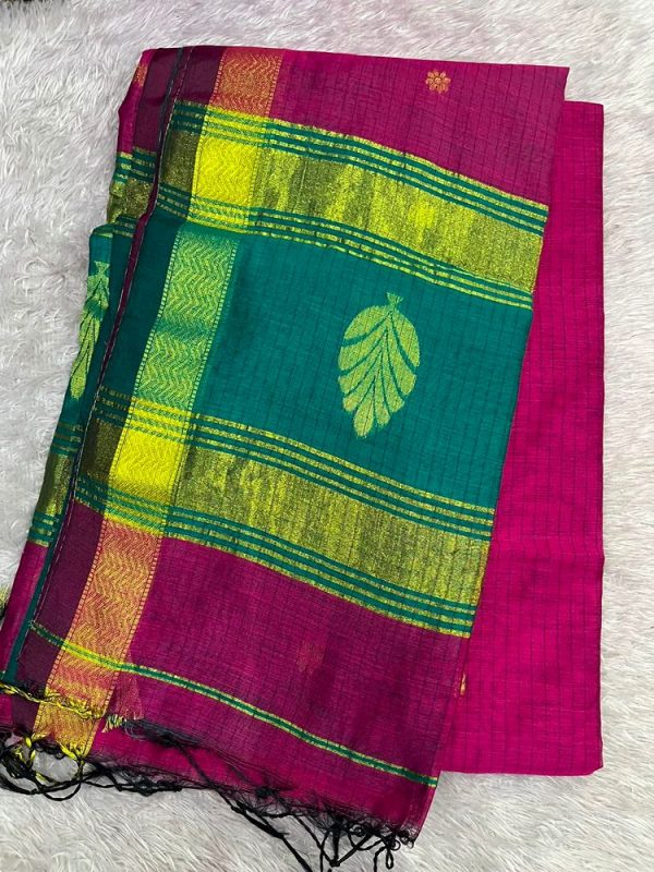 MAHESHWARI SILK SAREE WITH BLOUSE (DESIGN1)
