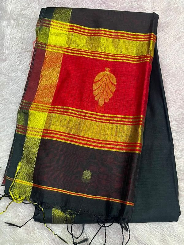 MAHESHWARI SILK SAREE WITH BLOUSE (DESIGN1)