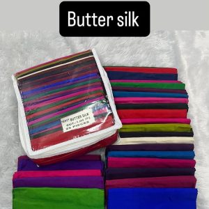 BUTTER SILK BLOUSE BITS ( 1MTR PACK OF 25 PCS ,25 DIFFERENT COLS )