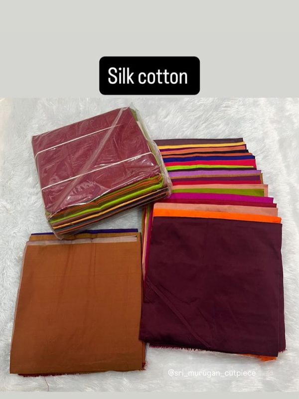 SILK COTTON BLOUSE BITS (1 MTR PACK OF 25 PCS,25 DIFFERENT COLS)