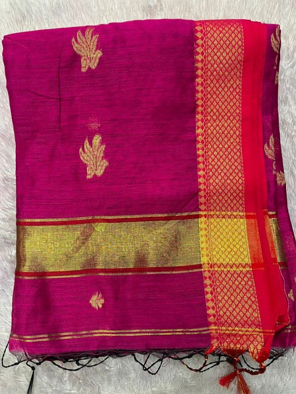 MAHESHWARI SILK SAREE WITH BLOUSE ( DESIGN 3)