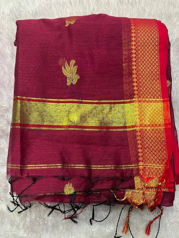 MAHESHWARI SILK SAREE WITH BLOUSE ( DESIGN 3)