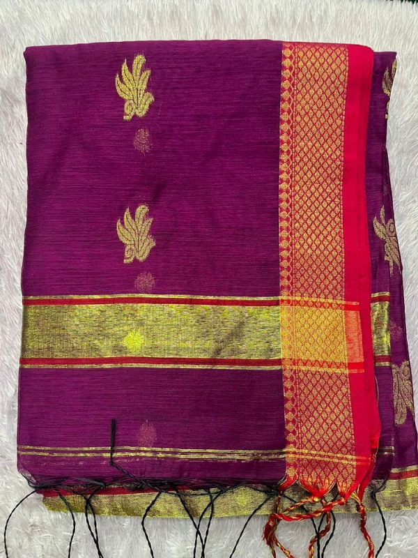 MAHESHWARI SILK SAREE WITH BLOUSE ( DESIGN 3)