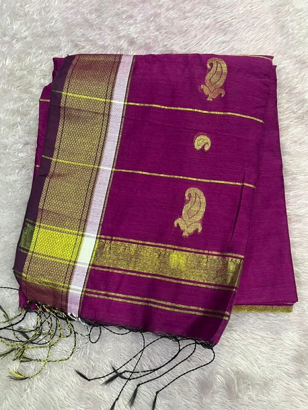 MAHESHWARI SILK SAREE WITH BLOUSE ( DESIGN 3)