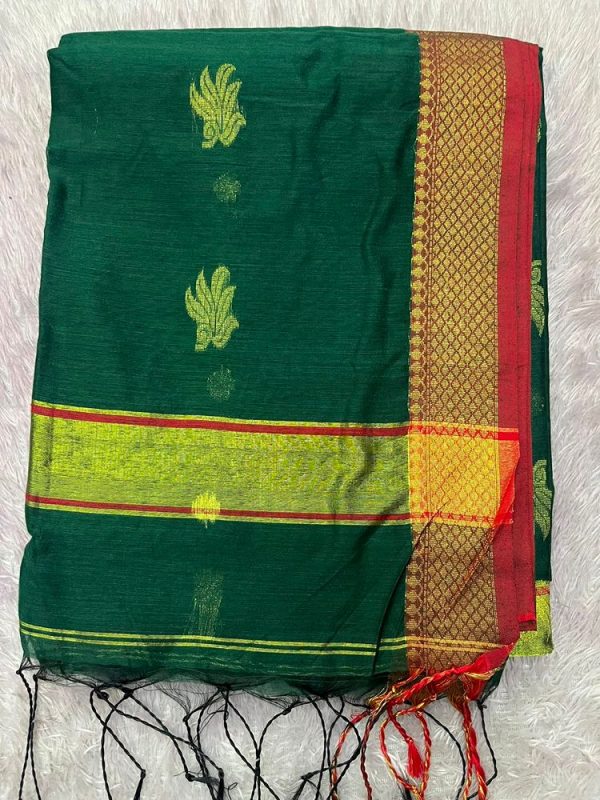 MAHESHWARI SILK SAREE WITH BLOUSE ( DESIGN 3)